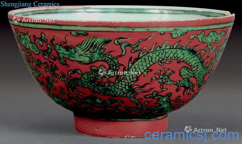 Ming The red dragon bowl self-identify