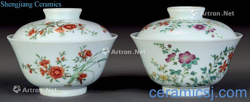 Clear pastel flowers tureen (2)