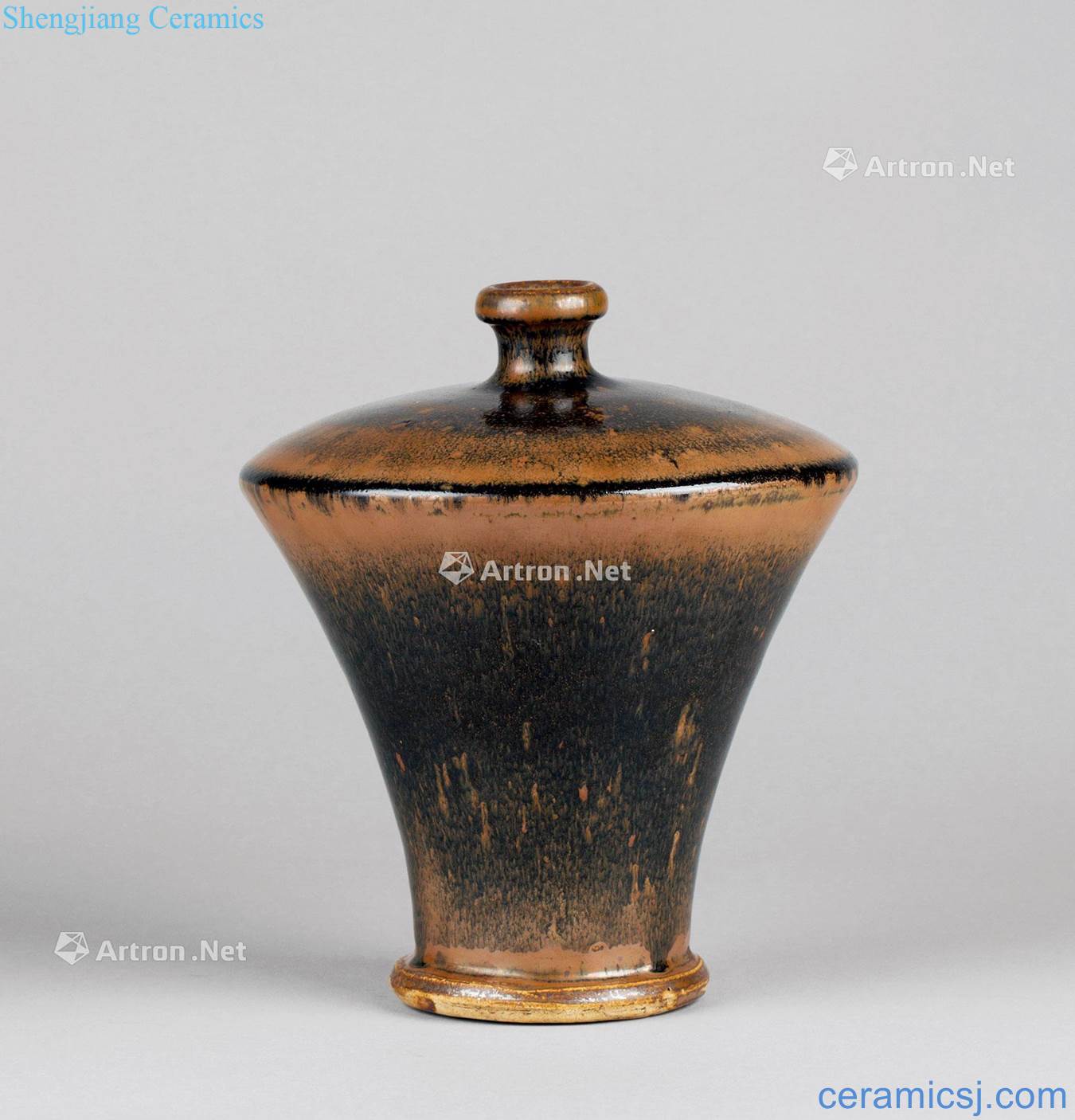 Jin (1115 ~ 1234) black glazed flask