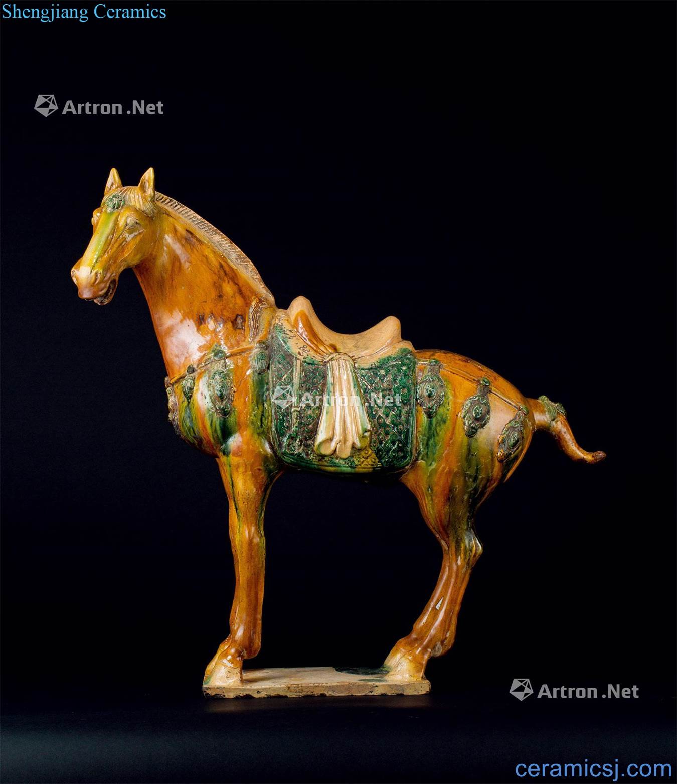 The tang dynasty (618-907), three-color horse