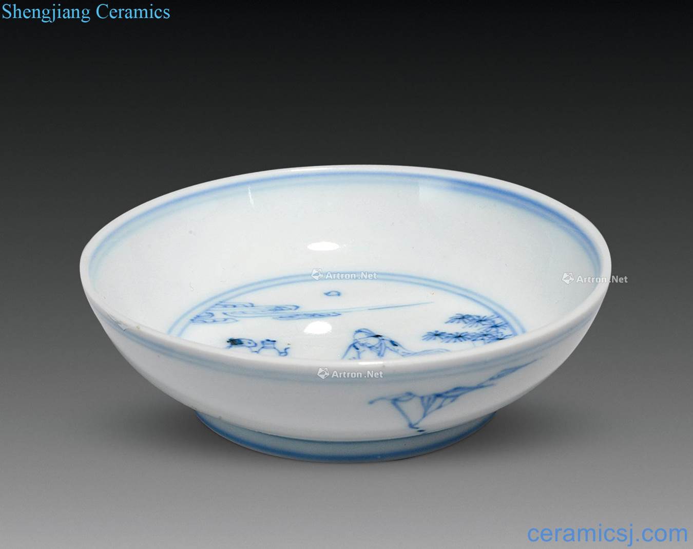 In the qing dynasty Small light blue and white characters