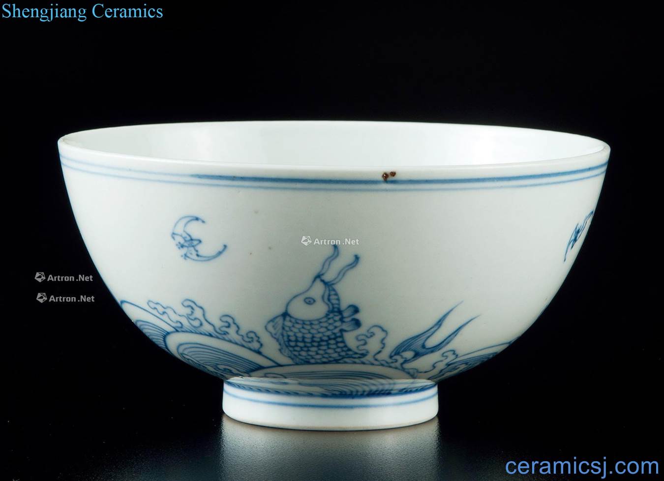 qing Blue sea carp yue longmen bowl