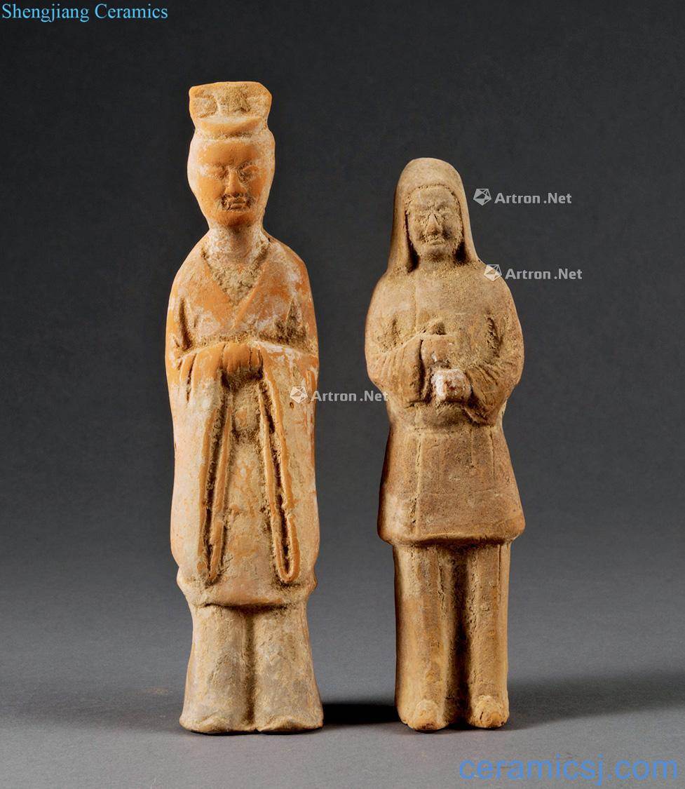 Tang red terracotta figures (a)