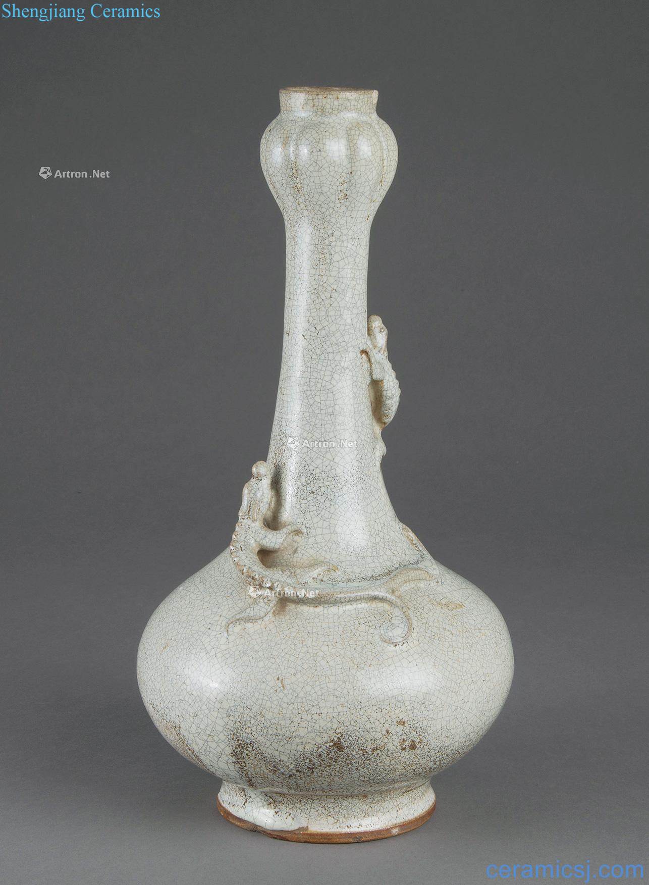 Ming Zhangzhou kiln dragon bottle of garlic
