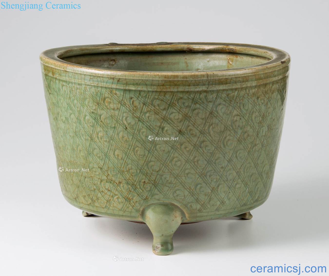 Ming Longquan celadon green magnetic incense burner