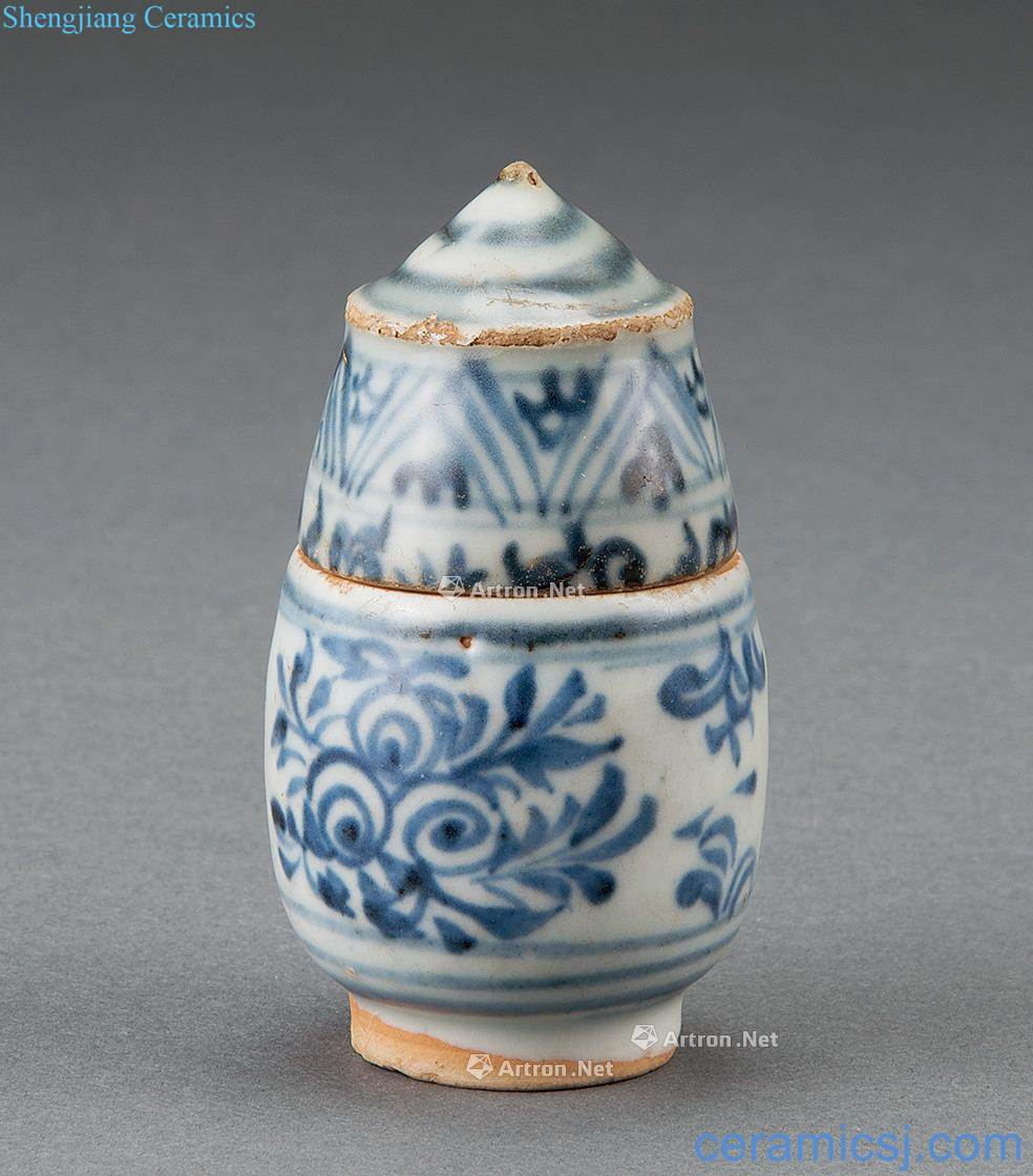Ming Blue and white orb shape box