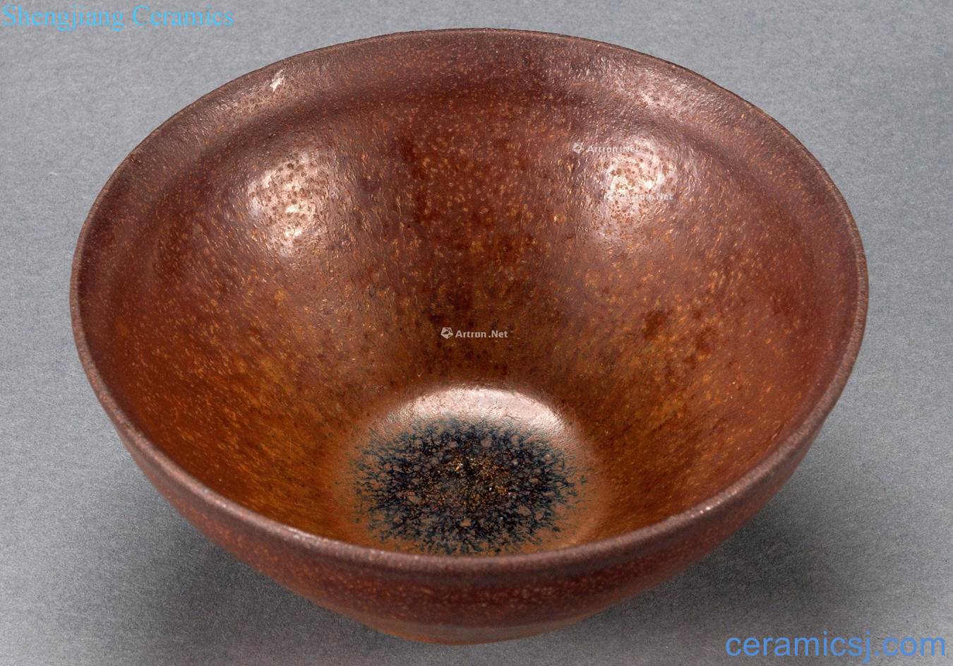 The song dynasty To build kilns persimmon glaze temmoku bowl