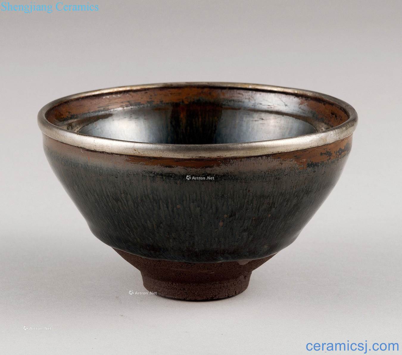 The song dynasty To build kilns black glaze temmoku bowl