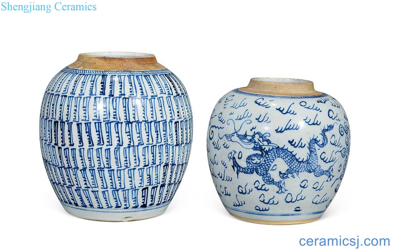 Qing yongzheng best shou, grain canister (two)