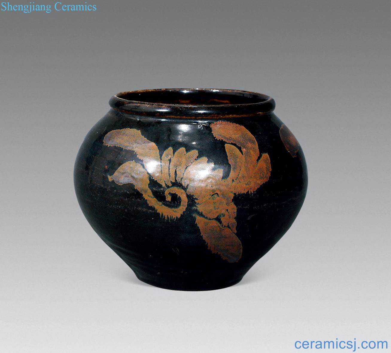 Ming The black glaze flower pot