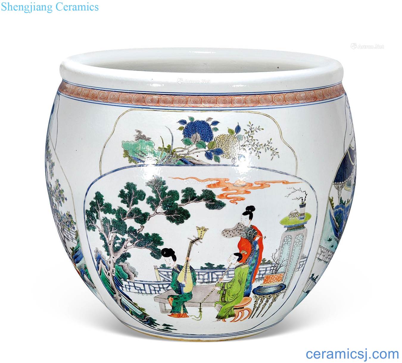 Qing daoguang Colorful stories of cylinder