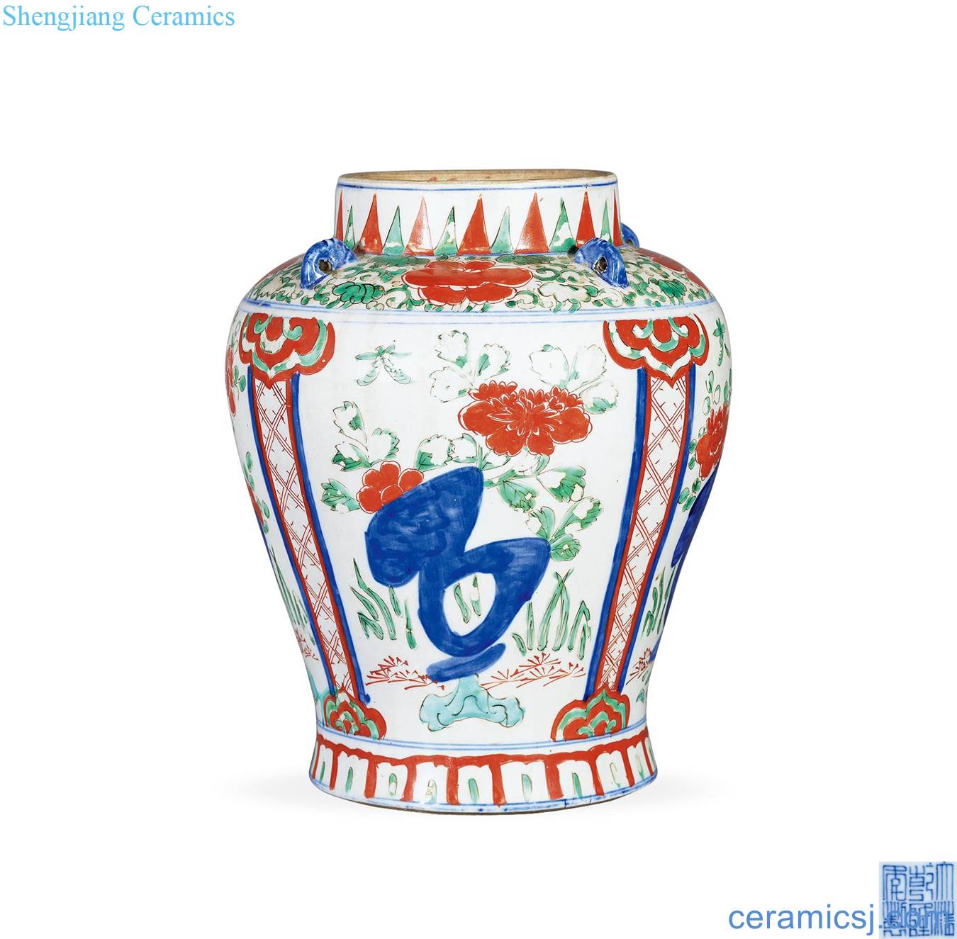 In the early qing Colorful flowers of quaternary canister