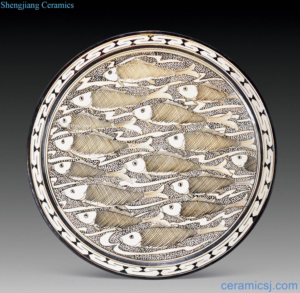 The song dynasty Magnetic state kiln fish tray