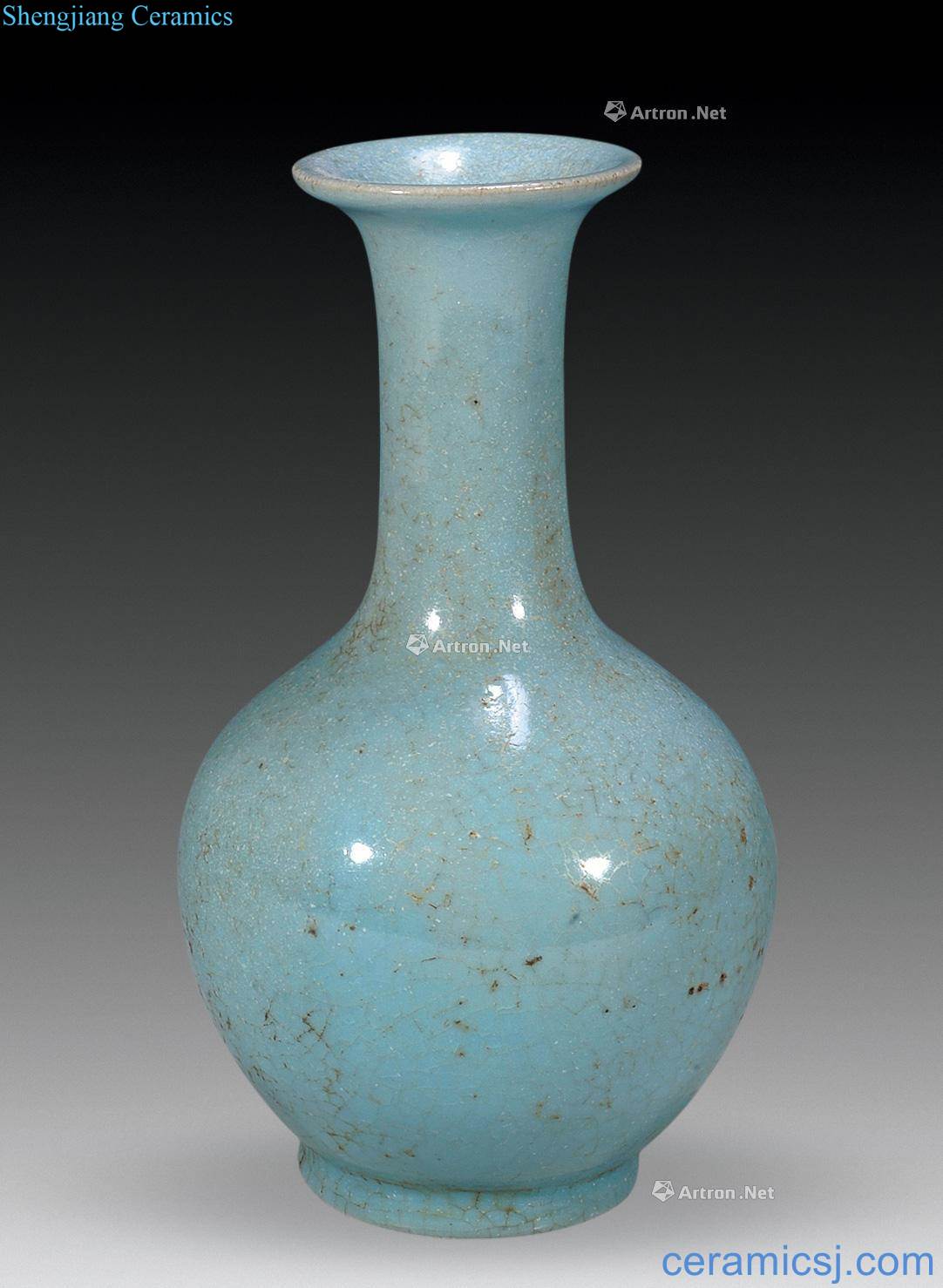 The song dynasty Your glaze straight neck bottle
