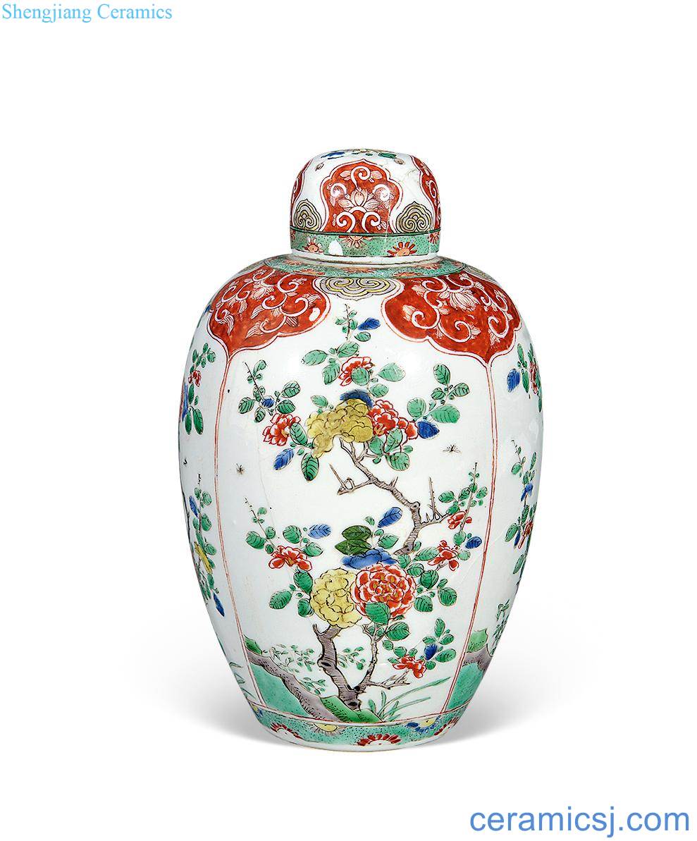 The qing emperor kangxi multicoloured medallion flower pot