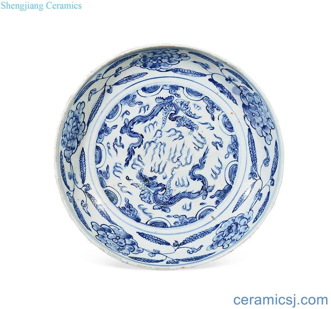 Ming dynasty Blue and white wing same plate