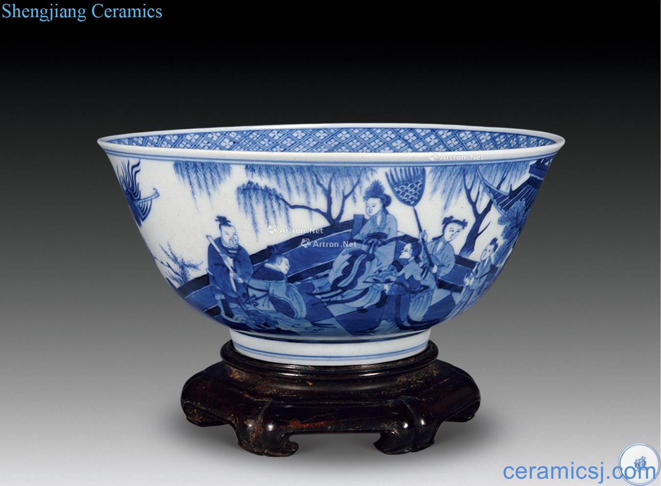 The qing emperor kangxi Blue group of celebration bowl