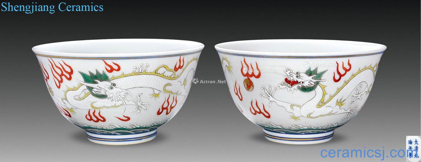 The white dragon fire beads bowl reign of qing emperor guangxu (a)