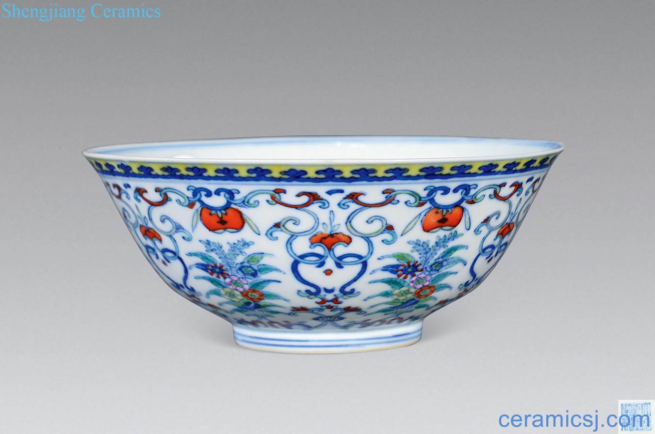 Qing qianlong bucket color the four seasons flower bowls
