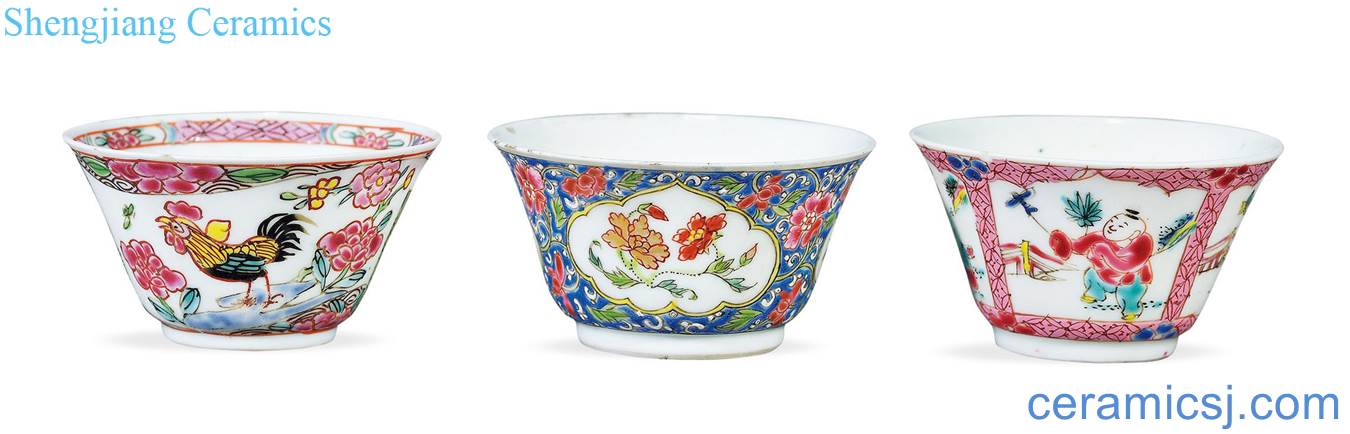 Qing yongzheng pastel small cup (three)