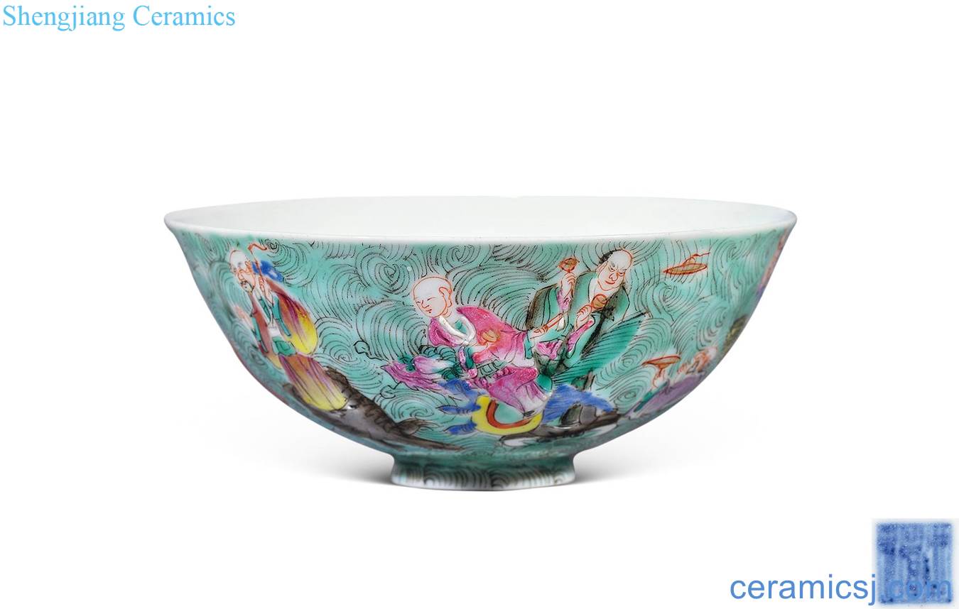In late qing dynasty Colorful Luo Hantu bowl