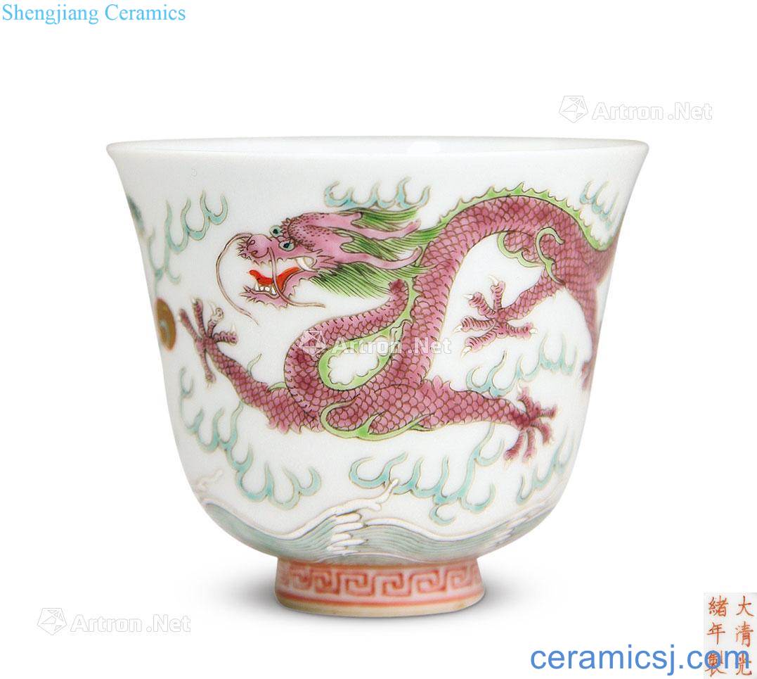 Pastel reign of qing emperor guangxu ssangyong's cup