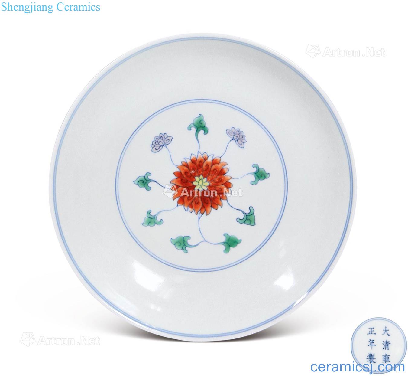 Qing yongzheng bean color lotus