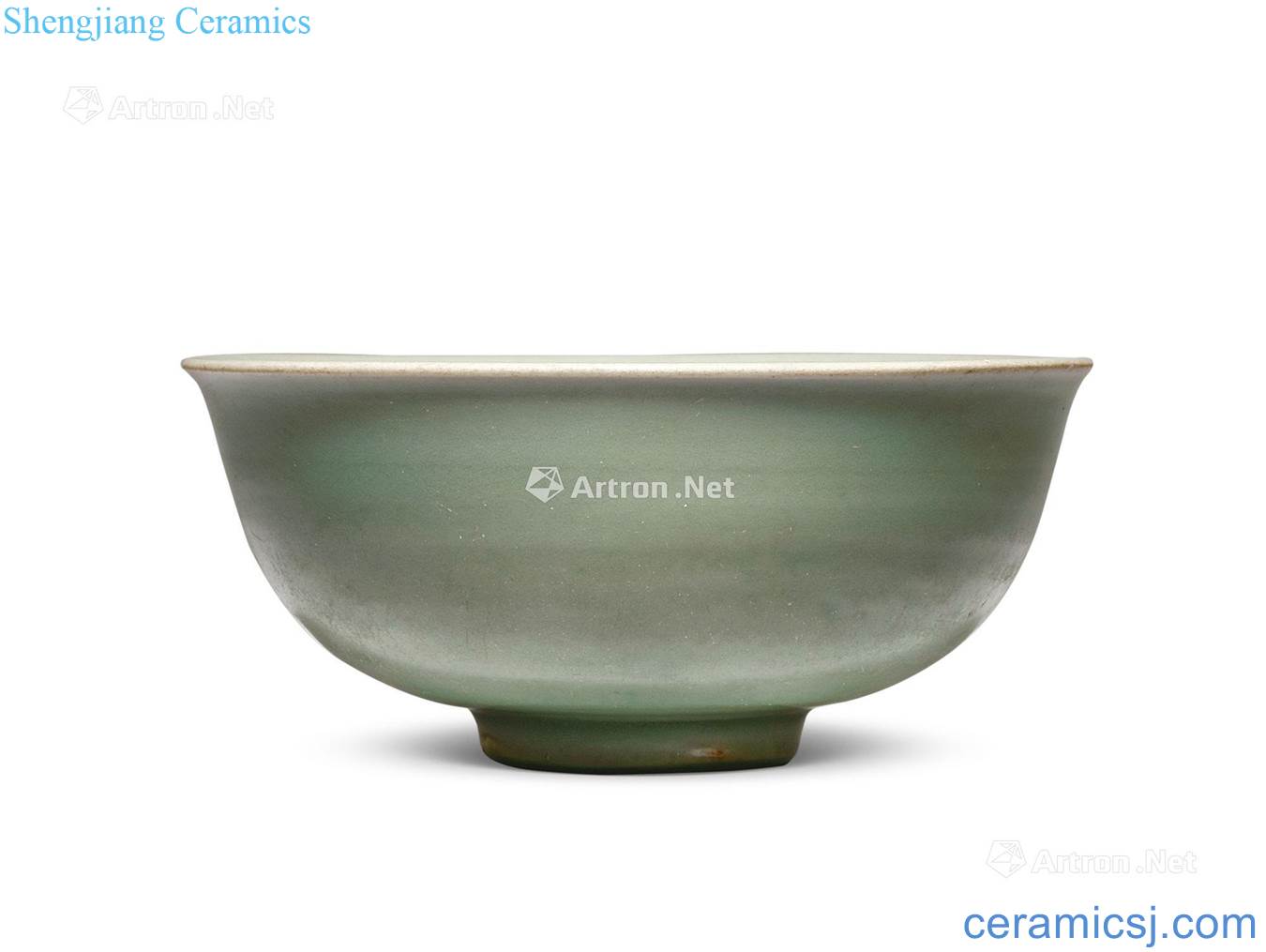 Ming Longquan celadon all steel pestle hand-cut bowl