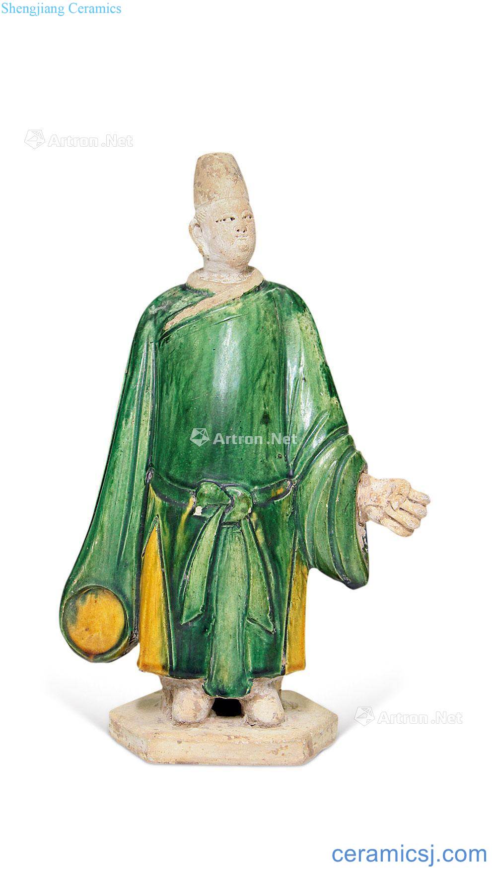 Bright green color Wen Shi figurines