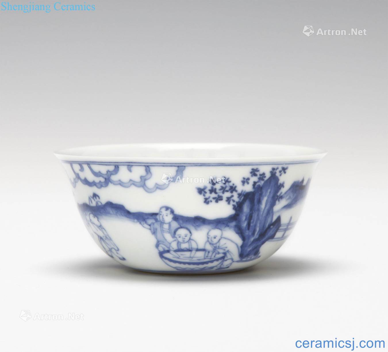 Qing dynasty blue-and-white YingXiWen small bowl