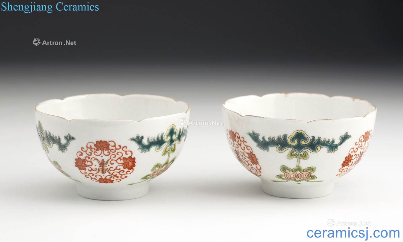 Pastel reign of qing emperor guangxu life of word flower mouth bowl (a)