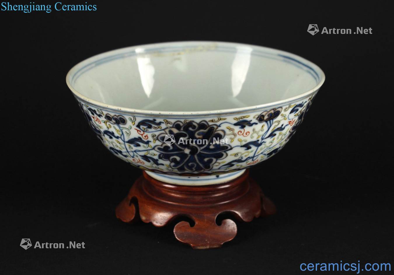 Qing guangxu Blue and white colour with passion fruit bowl
