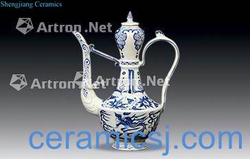 In the Ming dynasty Blue and white dragon tea POTS
