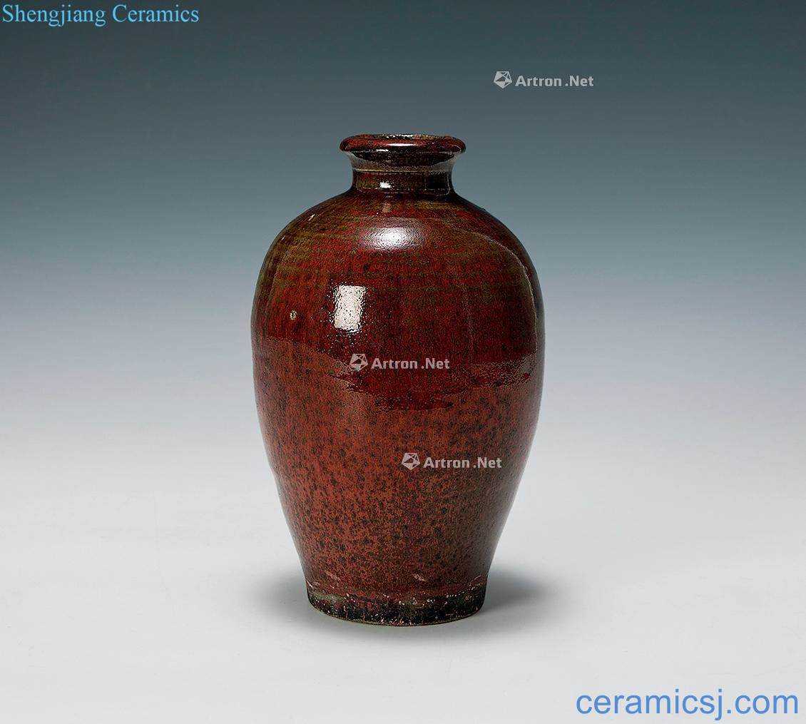 In the early Ming Jun glaze plum bottle