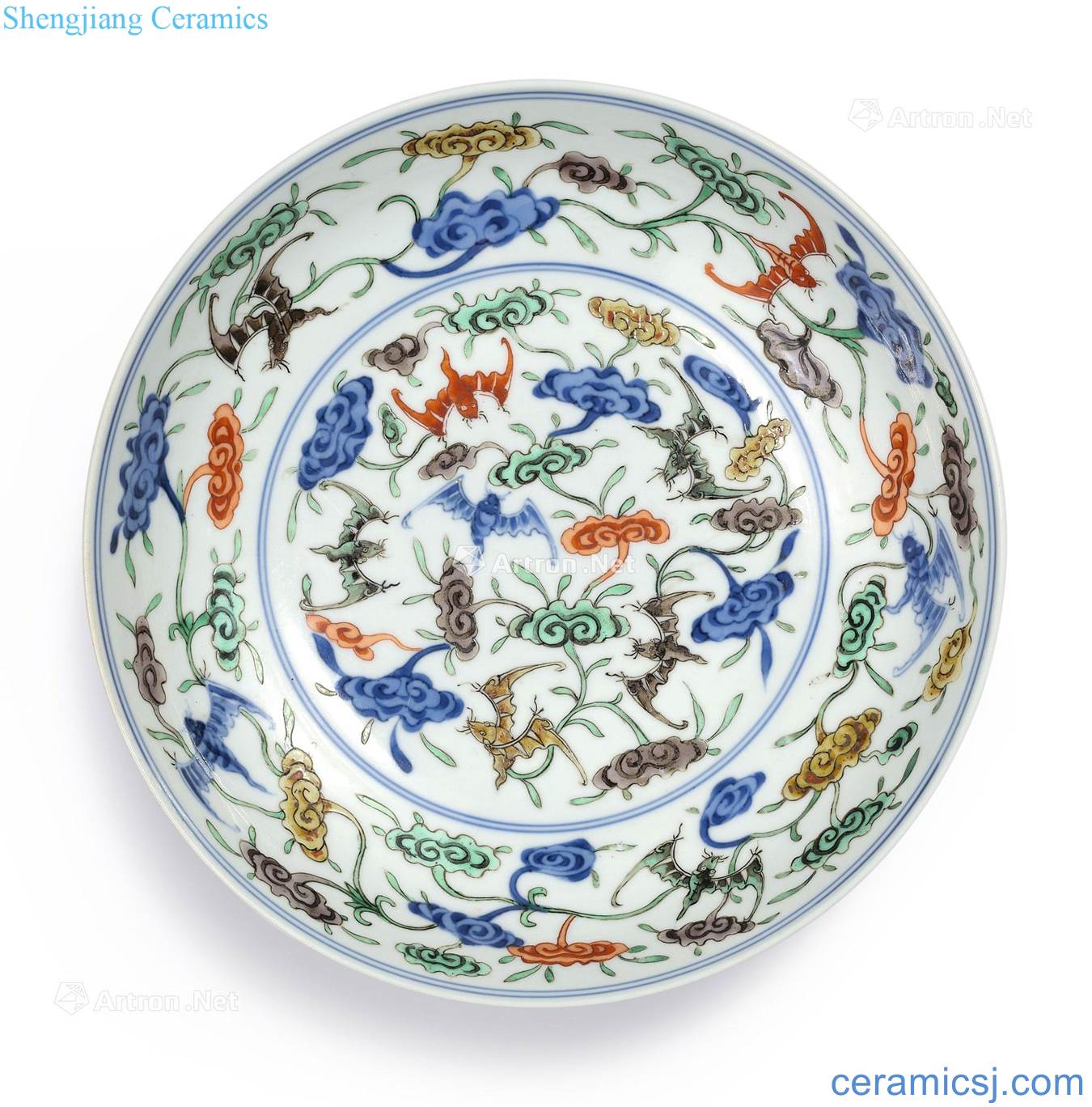 The qing emperor kangxi A colorful live ganoderma lucidum tray