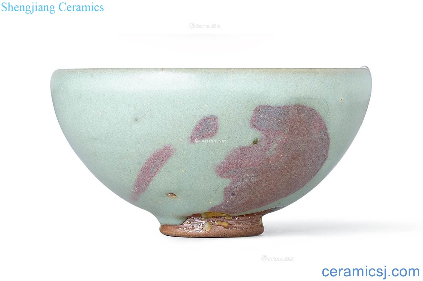 Song and yuan Sky blue glaze purple lotus seed bowl masterpieces