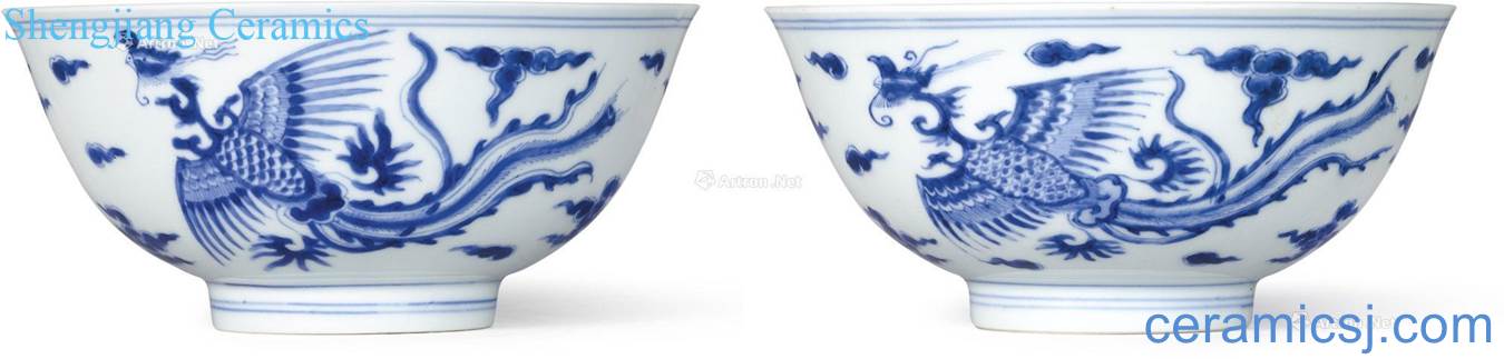 The qing emperor kangxi Blue and white YunFeng grain 盌 (a)