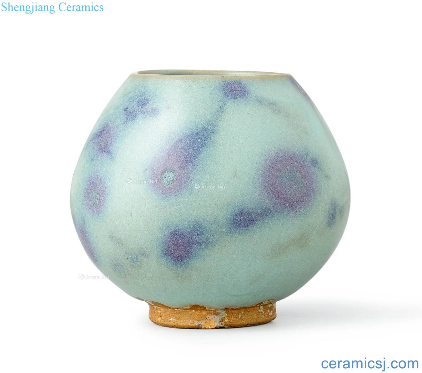 Northern song dynasty to gold Sky blue glaze masterpieces purple heart can