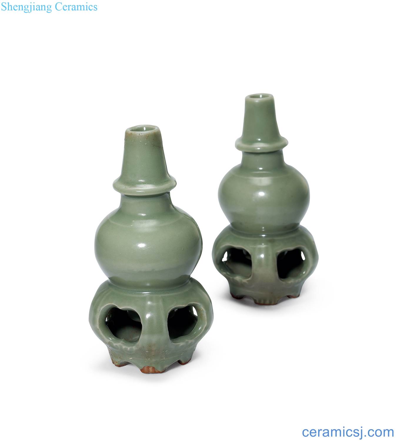 Southern song dynasty, yuan Longquan celadon even a bottle of (a)