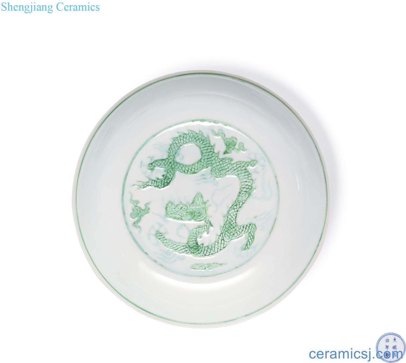 Ming hongzhi Green colour YunLongWen craft