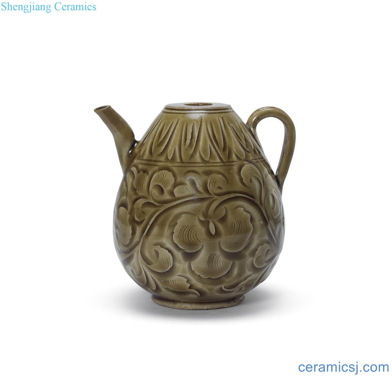 gold Yao state kiln carved pot