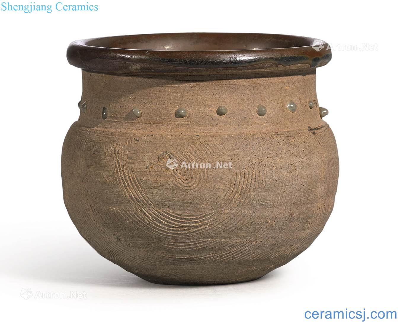 The southern song dynasty to yuan Ganzhou kiln brown glaze nail LiuDou grain milk cans