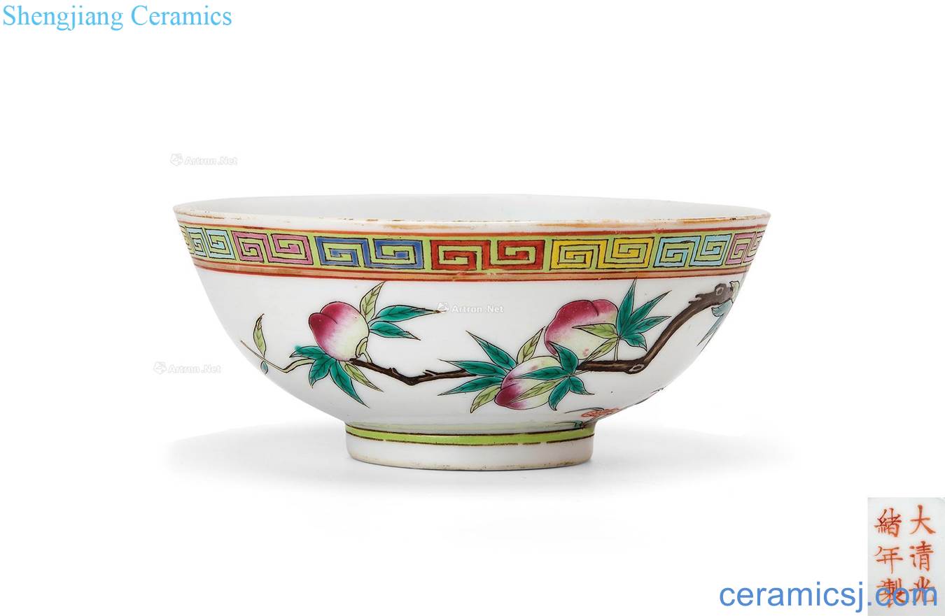 Pastel reign of qing emperor guangxu 9 bowl