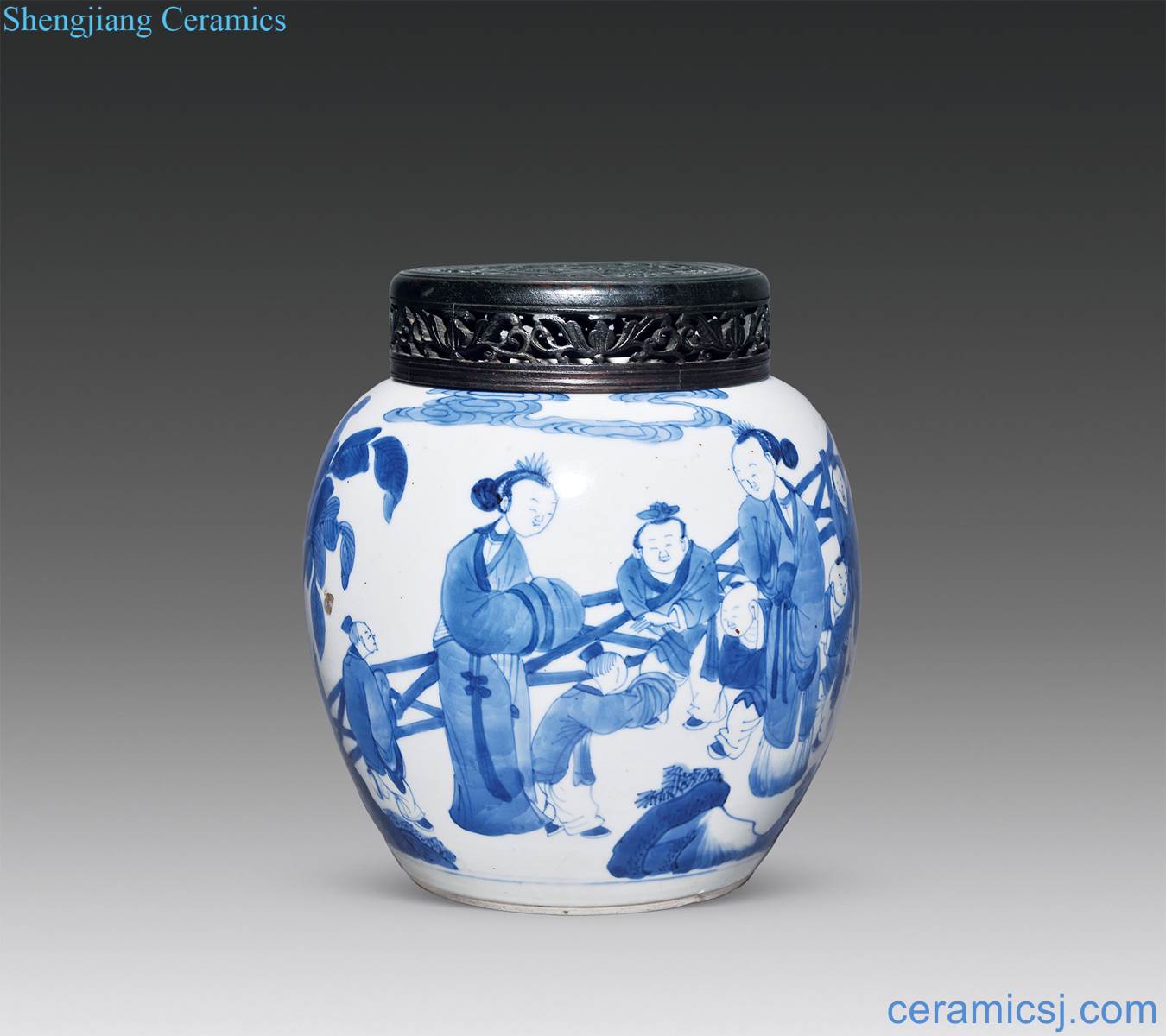 The qing emperor kangxi Four princess 16 subgraph canister