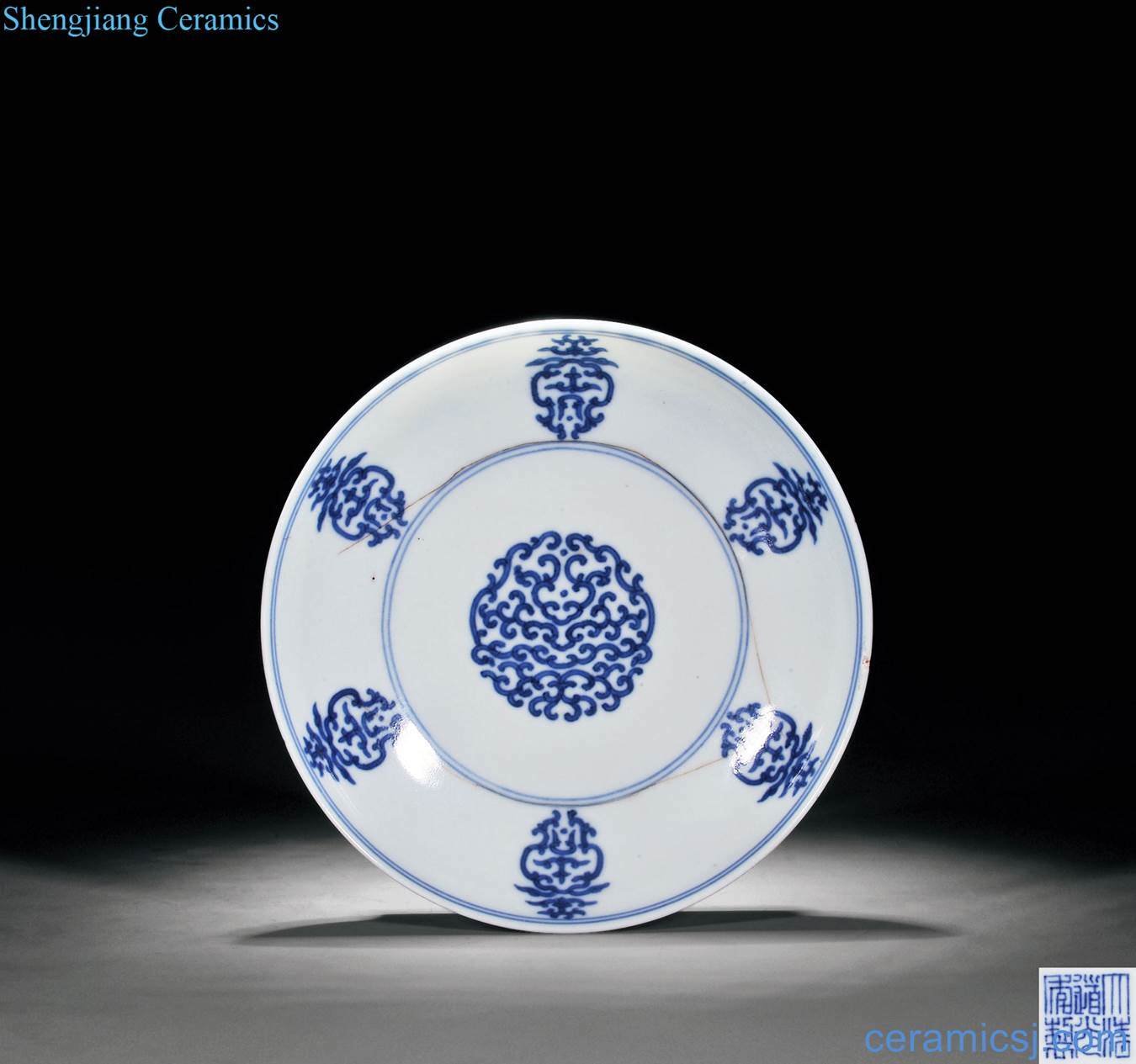 Qing daoguang Blue and white tie up life of carriage