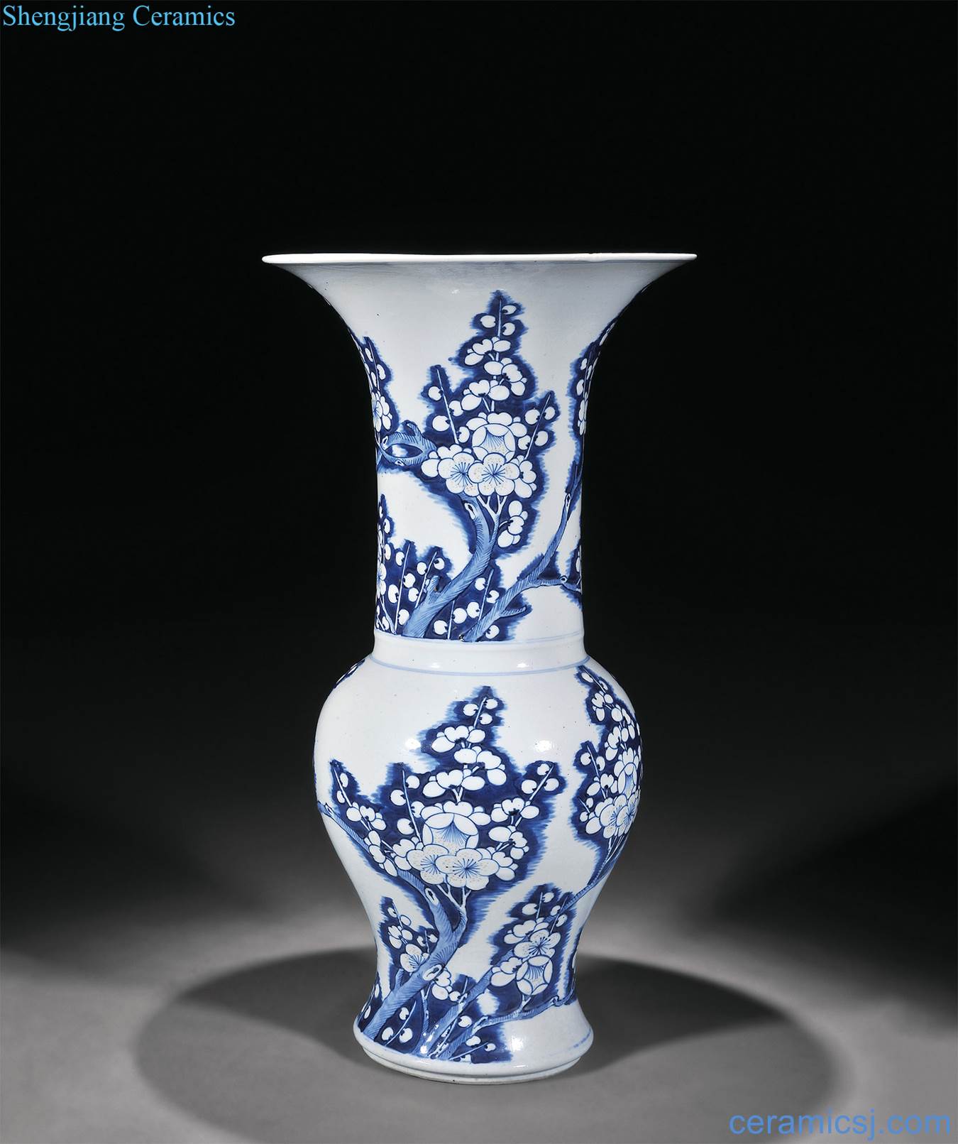 The qing emperor kangxi Blue moon plum figure PND tail-on honour