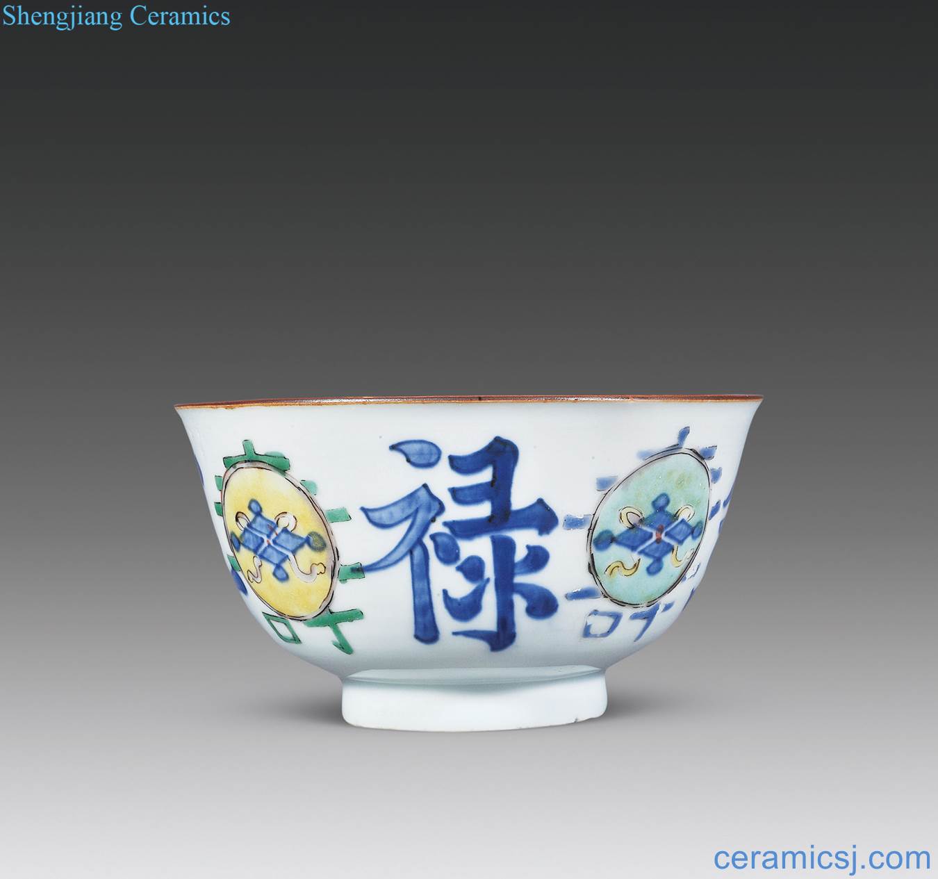 The qing emperor kangxi Blue and white color lu qian bell bowl