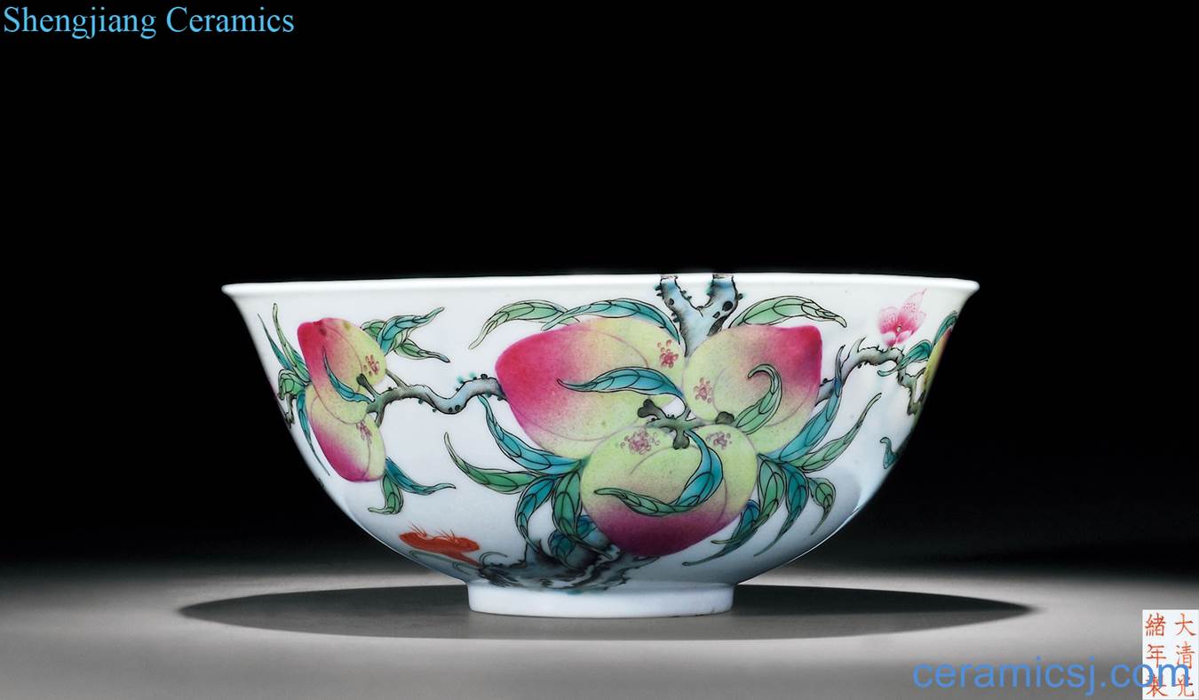 In late qing branch nine bowl - pastel of the republic of China
