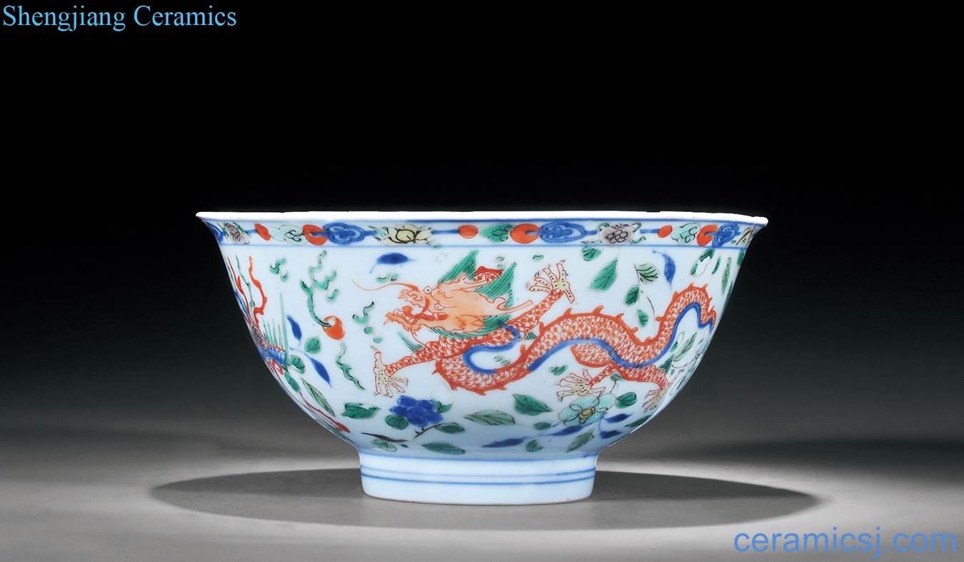 In the early qing Longfeng green-splashed bowls