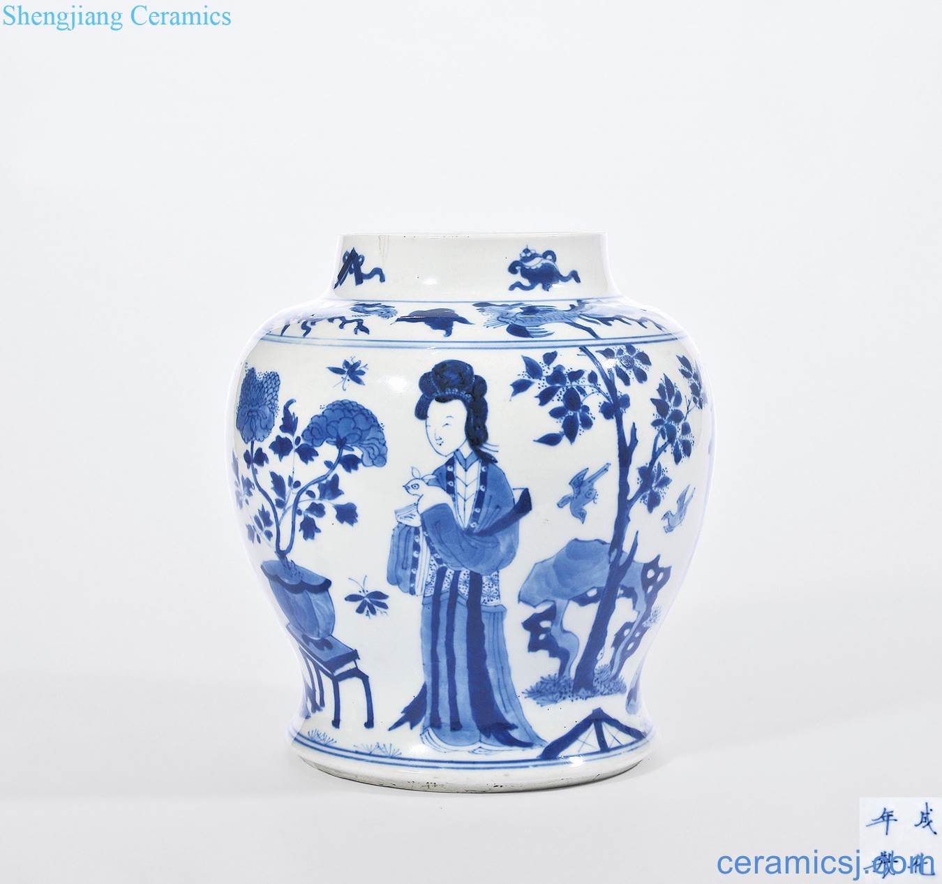 The qing emperor kangxi Blue and white four general won't tank